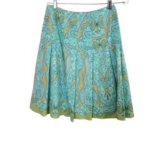 Talbots Skirt Women 2P Paisley Fairy Core Bohemian Floral Cottage Core Romantic